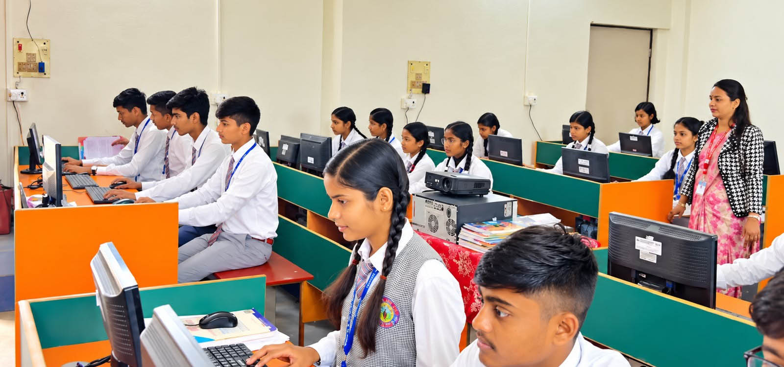 School library and books